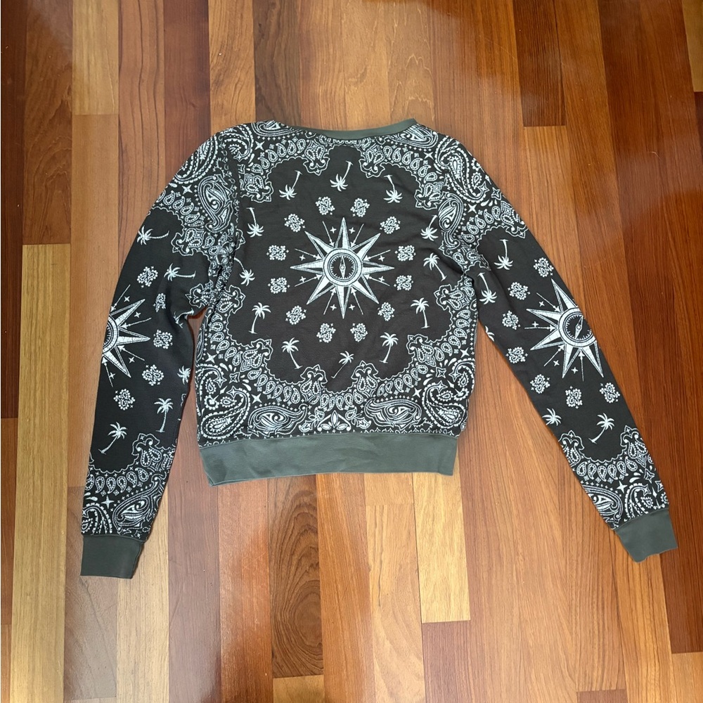 Wildfox Black and White Patterned Crew Neck Sweater - Picture 5 of 5